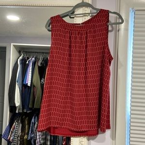 Loft red sleeveless top